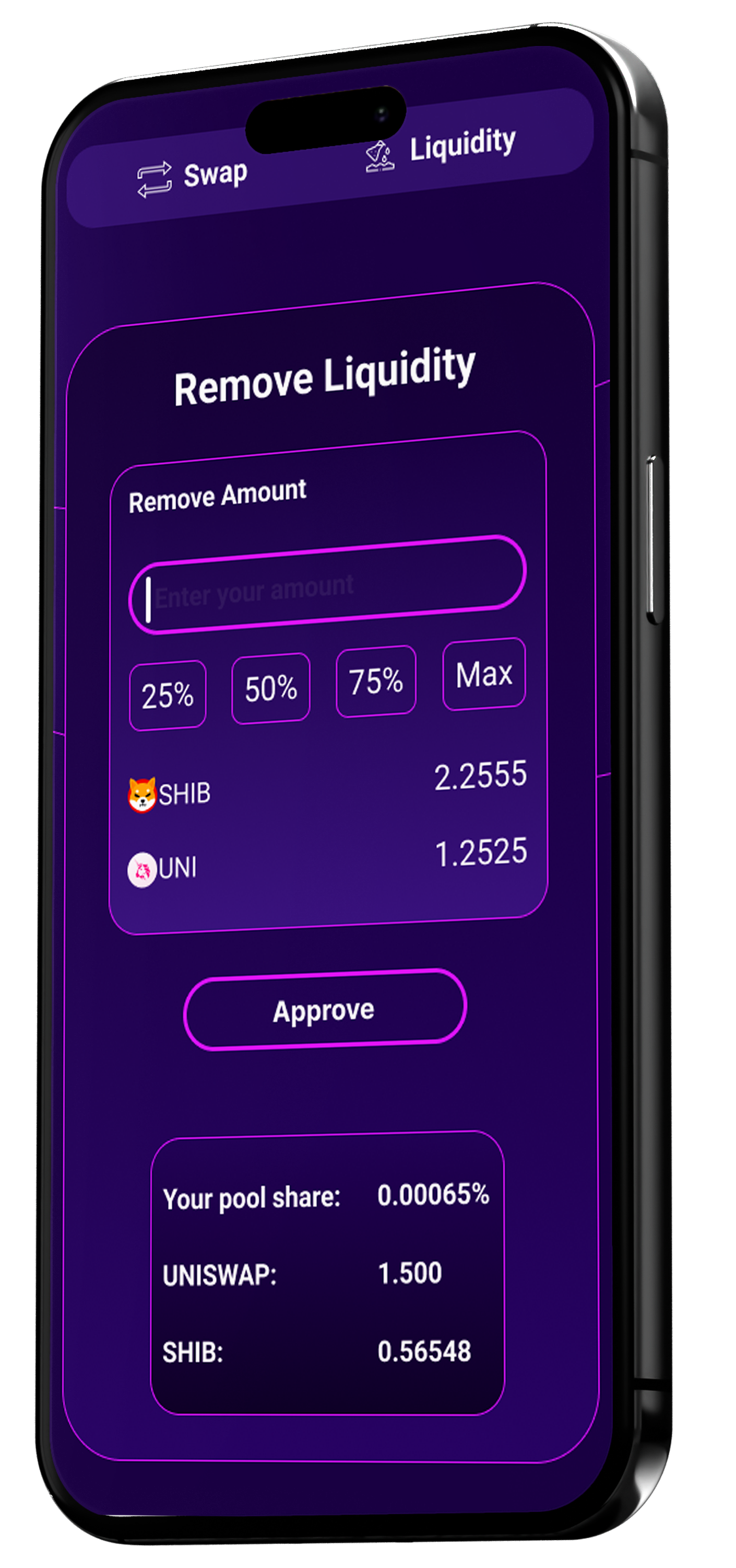 Dexer Decentralized Exchange mobile app showcase
